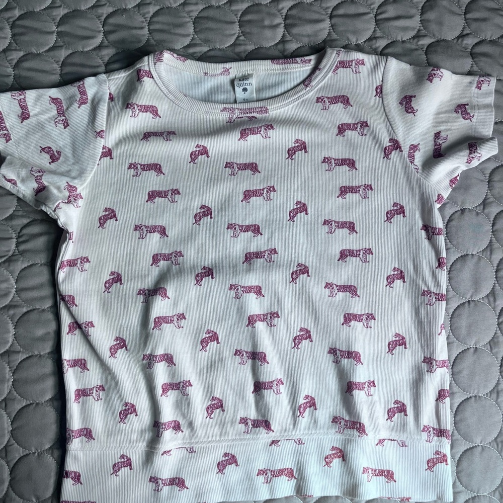 Kate Quinn VGC Kids offWhite and Pink Animal Print T-Shirt